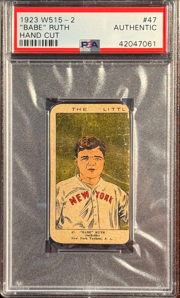 1923 W515-2 Babe Ruth #47 Strip Card - PSA Authentic