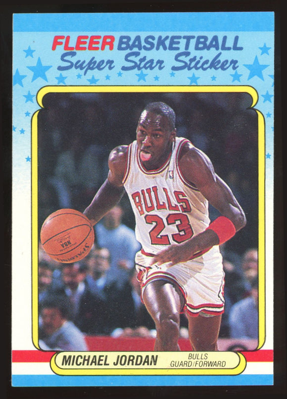 1988-89 Fleer Michael Jordan Sticker #7 - EX