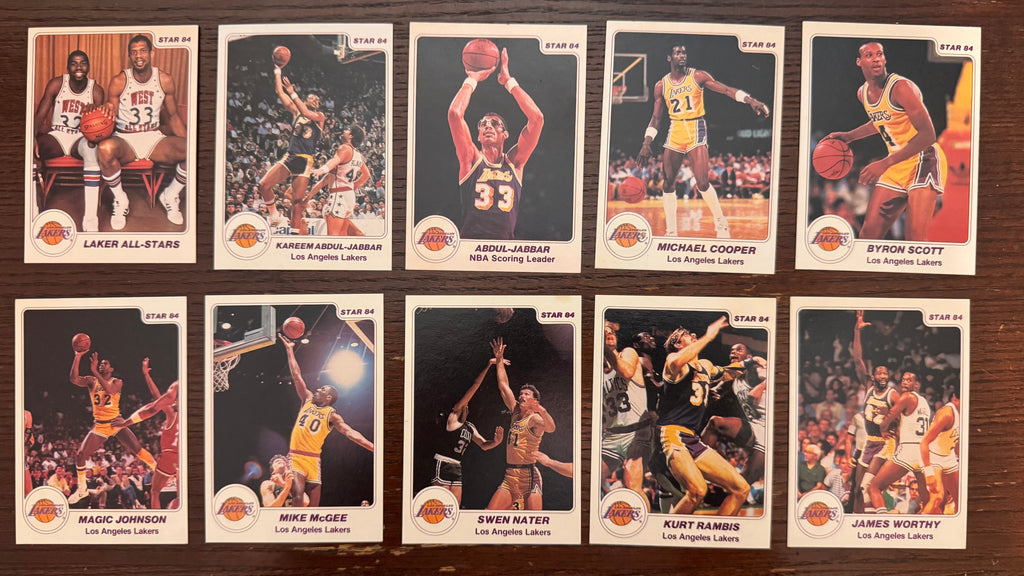 1984-85 Star Basketball Lakers Arena Set (10) - EX - EXMT