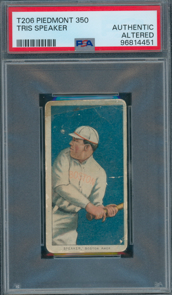 1909-11 T206 Tris Speaker HOF (Piedmont 350) - PSA Auth Altered