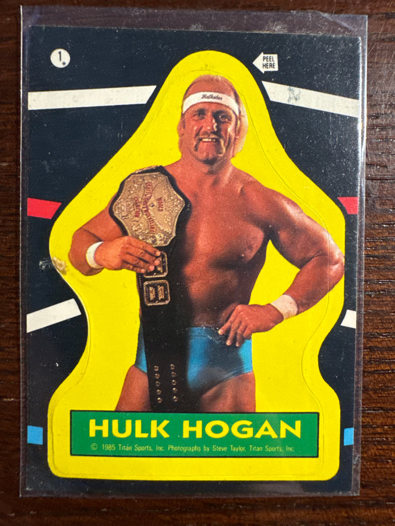 Hulk Hogan RC 1987 Topps Sticker CHAMP Rookie Card!WWF/WWE World Champion RC
