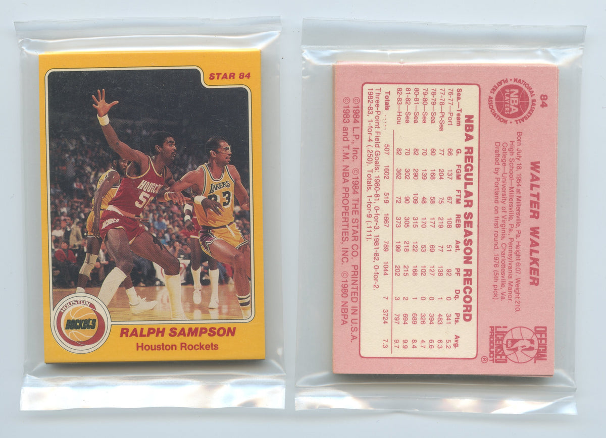 1983-84 Star Co. Houston Rockets Original Factory Sealed Team Bagged S ...