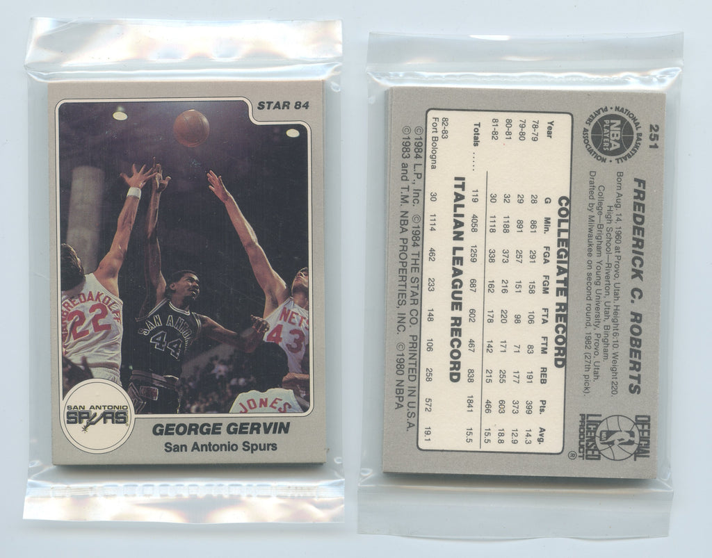 1983-84 Star Co. San Antonio Spurs Original Factory Sealed Bagged Team Set