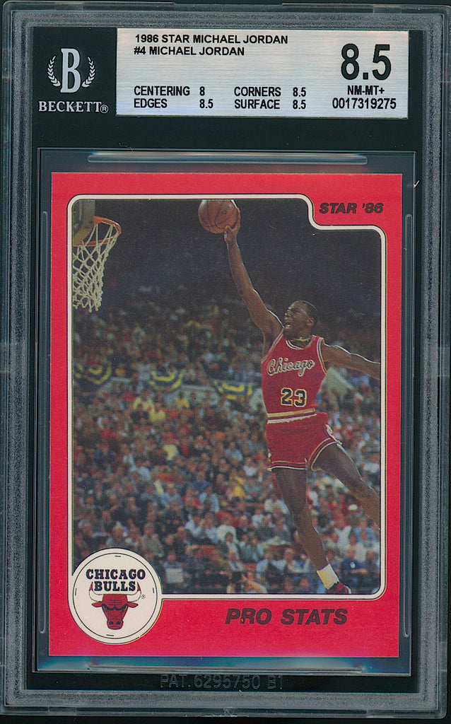 1986 Star Basketball Michael Jordan Pro Stats #4 BGS 8.5