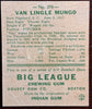 1938 Goudey Heads Up - Van Lingle Mungo #278 Poor