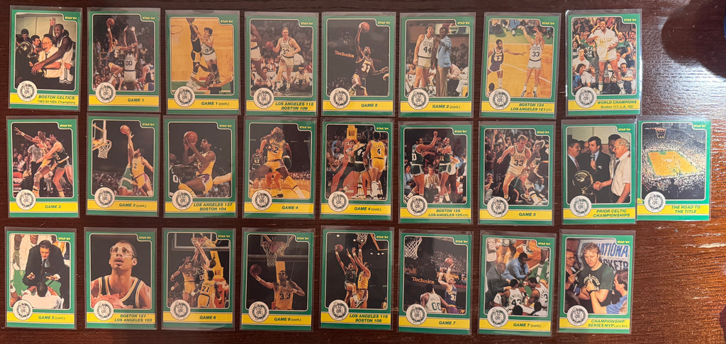 1984 Star Company Boston Celtics 25-card NBA Championship Set Larry Bird NM