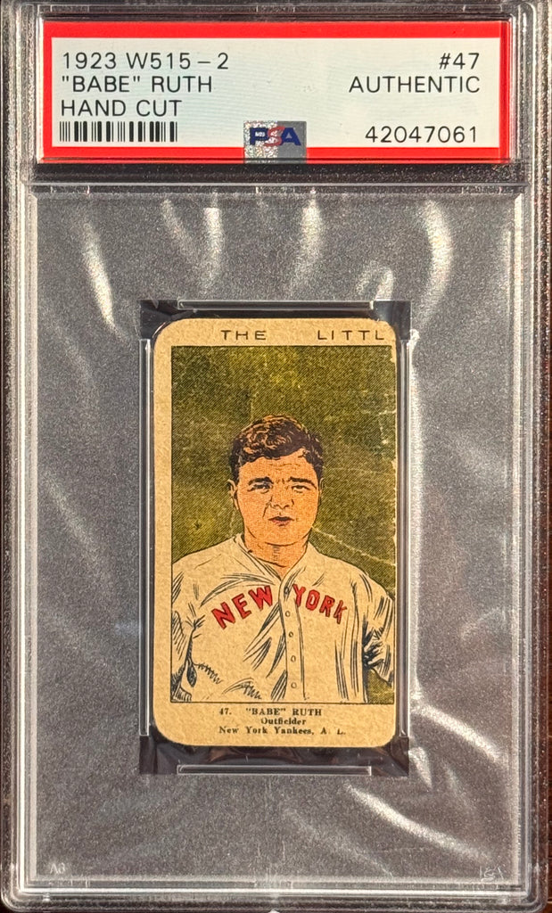 1923 W515-2 Babe Ruth #47 Strip Card - PSA Authentic