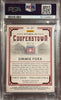 2015 Panini Cooperstown Jimmie Foxx Etched Gem Sapphire #37 - PSA 9 (MINT) /10