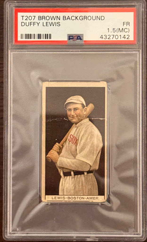 1912 T207 Brown Background Duffy Lewis Red Sox - PSA 1.5 (MC)