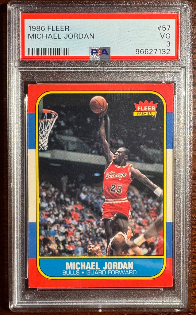 1986 Fleer Michael Jordan #57 RC - PSA 3 (VG)