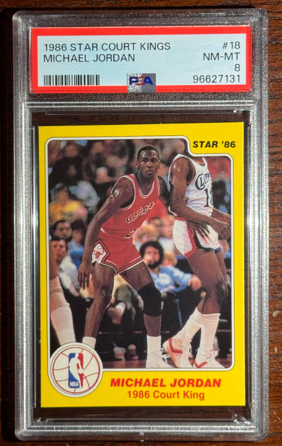 1986 Star Court Kings Michael Jordan #18 - PSA 8 (NM-MT)