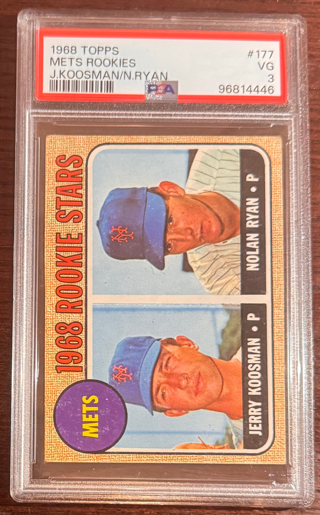 1968 Topps Nolan Ryan Koosman RC #177 - PSA 3 (VG)