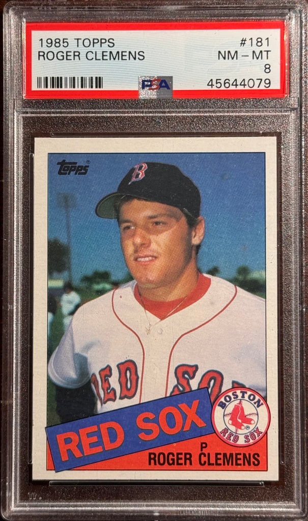 1985 Topps Roger Clemens RC Red Sox #181 - PSA 8 (NM-MT)
