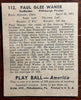 1939 Play Ball Paul Waner #112 Pirates HOF - Poor, Low Grade