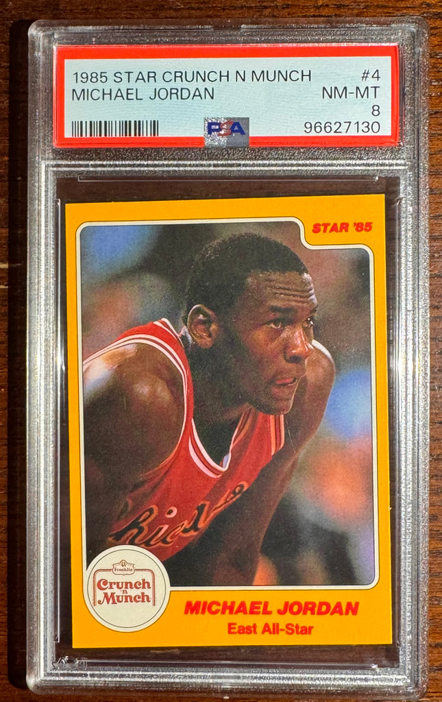 1985 Star Crunch N Munch Michael Jordan PSA 8 NM-MT