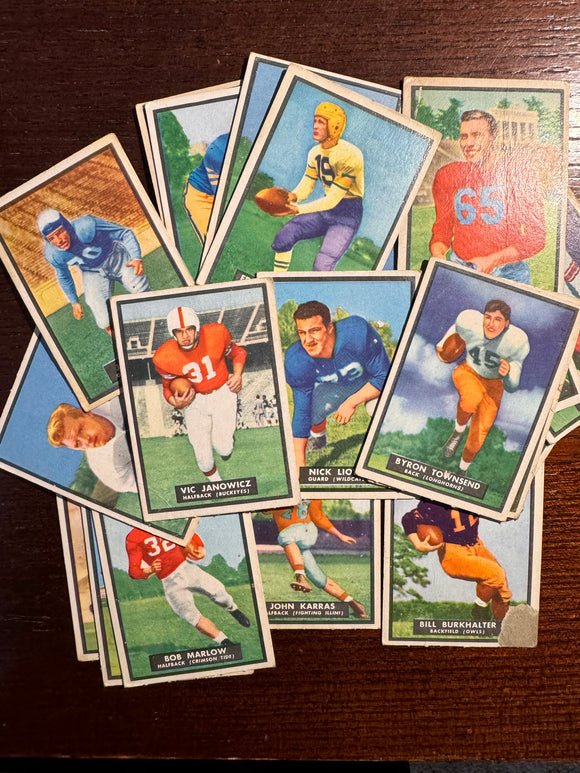 1951 Topps Magic Football Lot (20) - includes Vic Janowicz RC