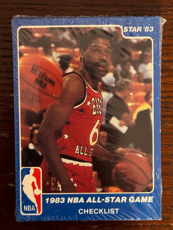 1983 Star NBA All-Star Game Complete Sealed Set in Original Pack - Features Bird, Erving, Magic, Isiah - NM