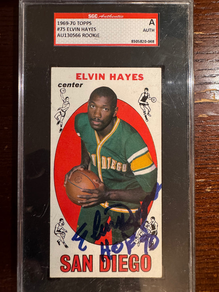1969-70 Topps Elvin Hayes RC #75 SGC Auth Signature