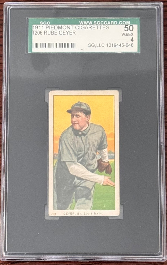 1909-11 T206 Rube Geyer SGC 4 (VG-EX)