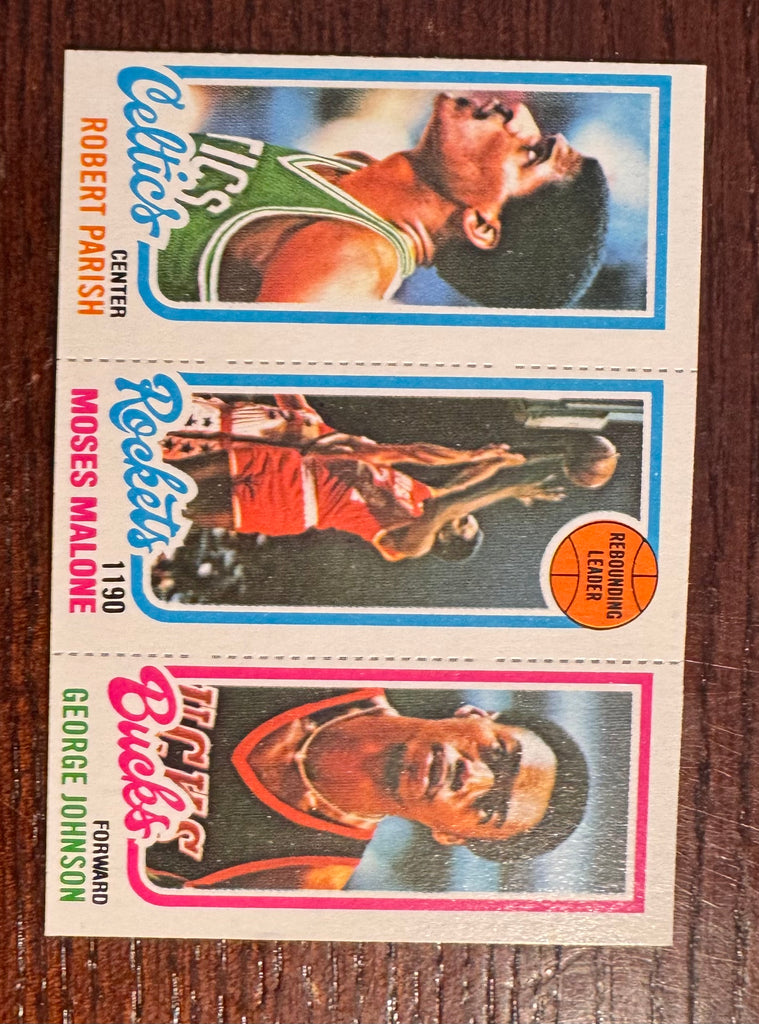 1980-81 Topps Basketball Robert Parish, Moses Malone, Johnson 148/103/97 NM-MT