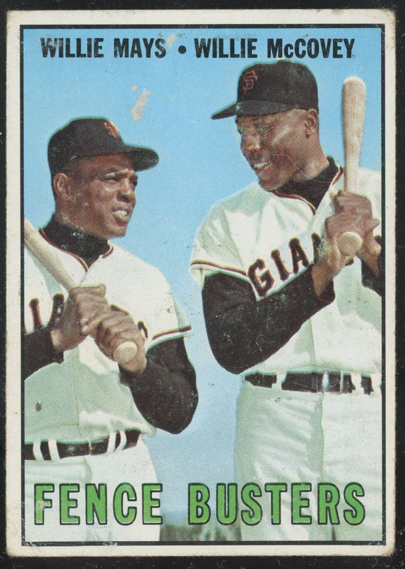 1967 Topps Fence Busters Mays/McCovey #423 Fair