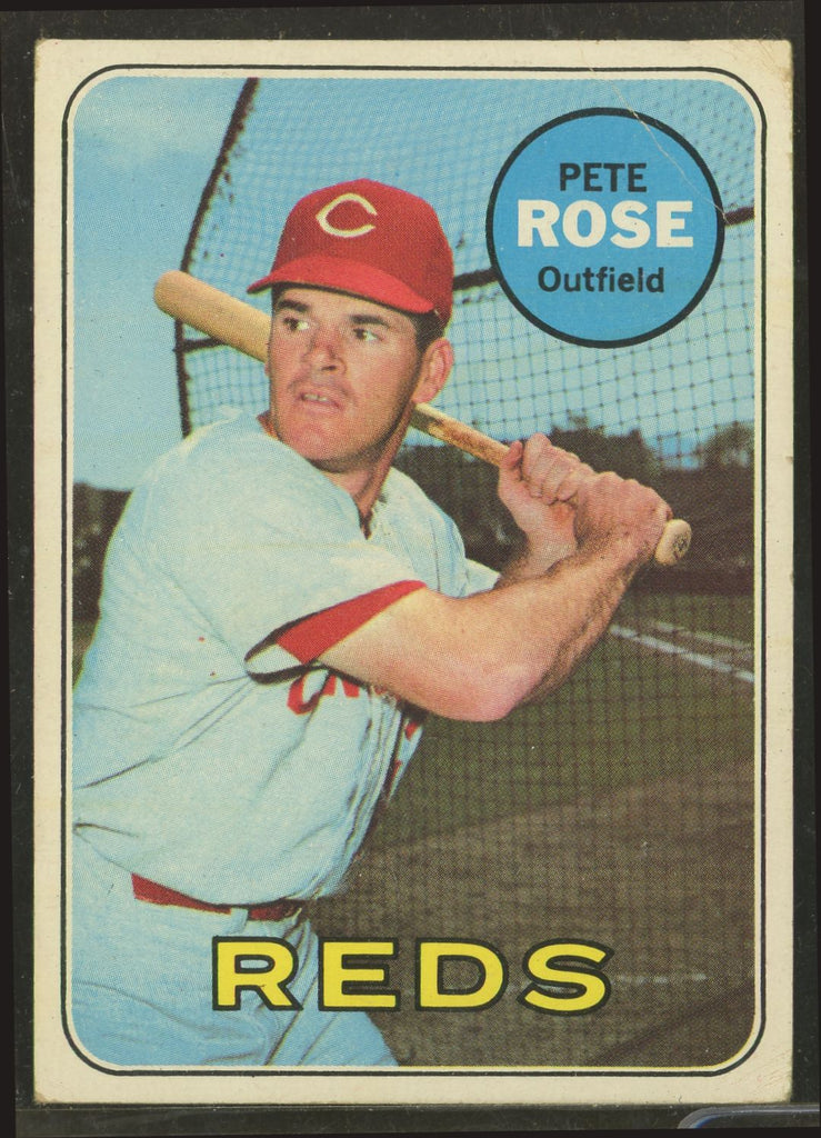 1969 Topps #120 PETE ROSE Cincinnati Reds HOF Good