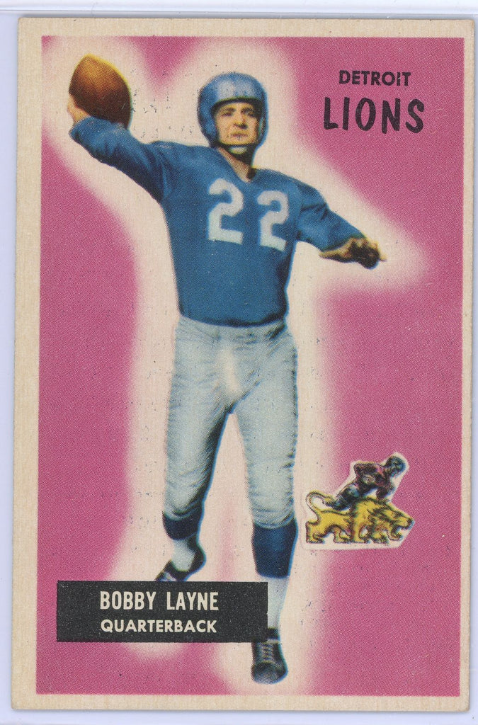 1955 Bowman FB Bobby Layne (Lions) #71 EX-MT