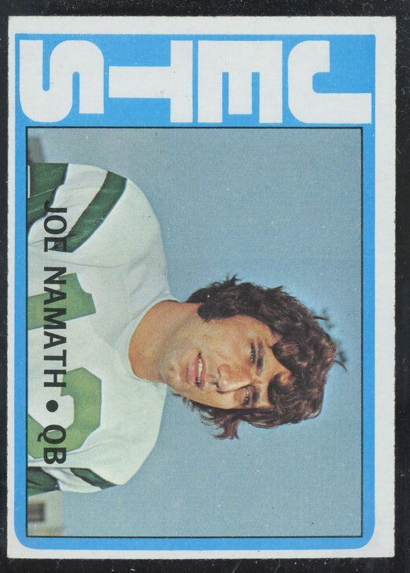 1972 Topps Joe Namath #100 (Jets) - EX-MT/NM